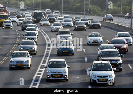 Morgen-Verkehr in Israel Stockfoto