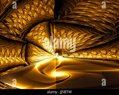 Goldenen Portal - abstrakt Digital erzeugte Bild Stockfoto