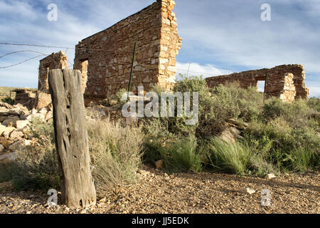 Verlassene Gebäude an zwei Geschütze Ghost Town in Arizona Stockfoto