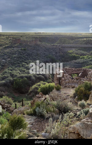 Historische Brücke in zwei Geschütze Arizona auf der historischen Route 66 Stockfoto