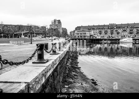 Hafen von Boston im Norden Boston - BOSTON / MASSACHUSETTS - 3. April 2017 Stockfoto