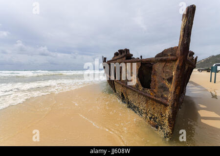 Wrack der SS Maheno auf Fraser Island, Queensland, Australien Stockfoto
