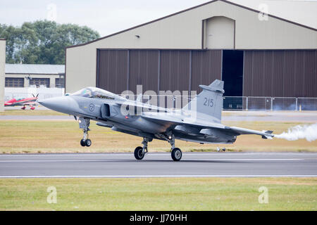 Die schwedische Saab JAS-39 Gripen bei RIAT 2017 in Aktion Stockfoto