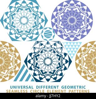 Vektor nahtlose Patchwork Hintergrund dunkel blau-weiße Ornamente, geometrische Muster, Kunst Stock Vektor