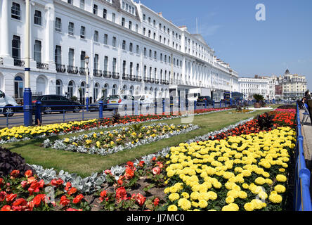 Eastbourne Strandpromenade Gärten Stockfoto