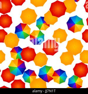 nahtlose bunte Sonnenschirme Stock Vektor