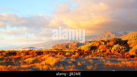 Sonnenuntergang in Teneriffa, Kanarische Inseln Stockfoto