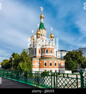 Russisch-orthodoxe St. Nikolaus Kirche in der Stadt Wien, Österreich Stockfoto