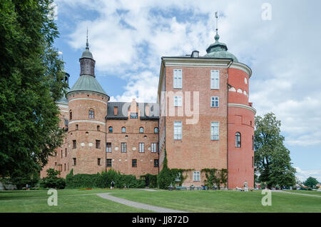 Schloss Gripsholm, das bekannte gemauertes Schloss in Mariefred. Stockfoto