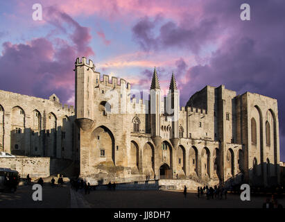 Papstpalast in Avignon, Frankreich Stockfoto