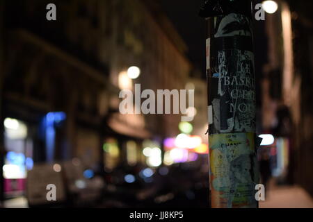 Aufkleber-Kunst in paris Stockfoto