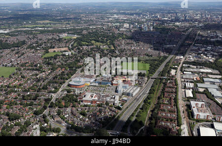 Luftaufnahme von Hope Hospital, Salford, Manchester, UK Stockfoto
