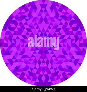 Runde geometrischen Dreieck Kaleidoskop Mandala Design - symmetrische Muster digitale Vektorgrafiken aus bunten Dreiecken Stock Vektor