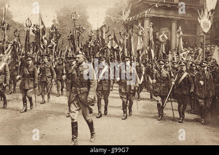 Siegesparade, Army Farben & Normen Stockfoto