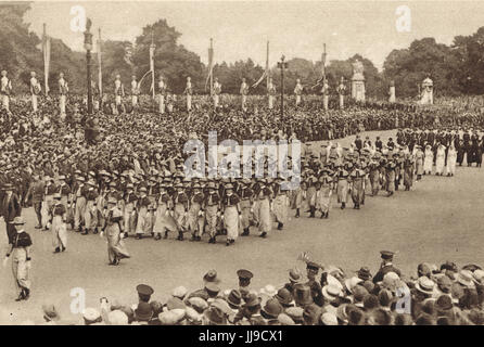 Siegesparade, Krankenschwestern Kontingent, 1919 Stockfoto