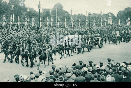 Siegesparade, schwere Artillerie, 1919 Stockfoto