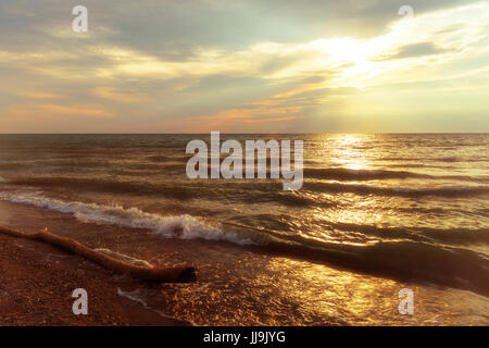 Sonnenuntergang über Lake Huron Grand Bend Ontario Kanada Stockfoto