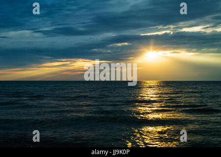 Sonnenuntergang über Lake Huron Grand Bend Ontario Kanada Stockfoto