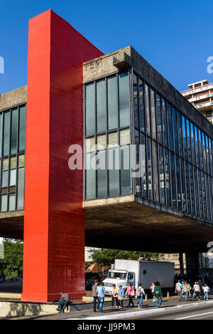 MASP (Museu de Arte de São Paulo) Gebäude in der Avenida Paulista, Sao Paulo, Brasilien Stockfoto
