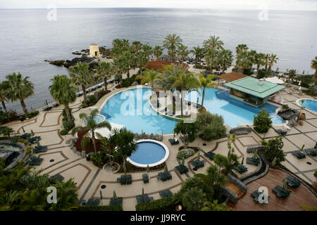 Swimmingpool, Royal Savoy Hotel, Funchal, Madeira, Portugal Stockfoto