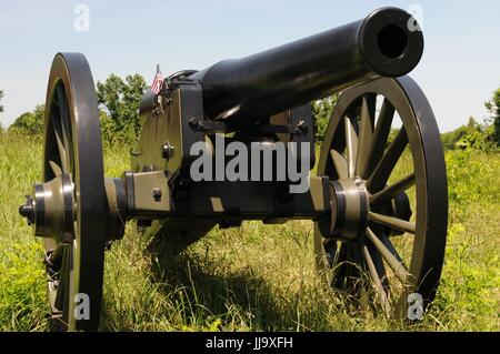 Kanone auf der 3.. Louisiana Redan, Vicksburg nationaler militärischer Park Stockfoto