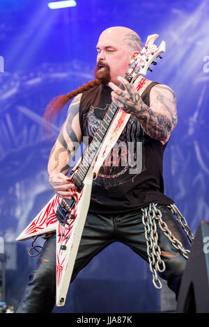 Bridgeview, Illinois, USA. 16. Juli 2017. KERRY KING von Slayer während Chicago Open-Air-Musikfestival im Toyota Park in Bridgeview, Illinois Credit: Daniel DeSlover/ZUMA Draht/Alamy Live-Nachrichten Stockfoto