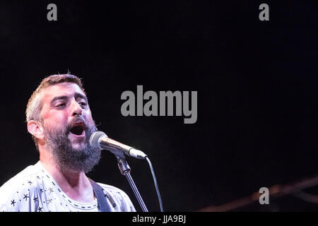 Cartagena, Spanien. 18. Juli 2017. Australische Sängerin, Scott Matthew, während seines Auftritts beim La Mar de Músicas Festival. © ABEL F. ROS/Alamy Live-Nachrichten Stockfoto