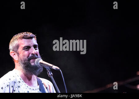 Cartagena, Spanien. 18. Juli 2017. Australische Sängerin, Scott Matthew, während seines Auftritts beim La Mar de Músicas Festival. © ABEL F. ROS/Alamy Live-Nachrichten Stockfoto