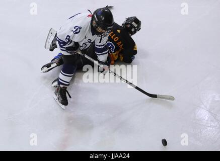 Peking, Peking, China. 17. Juli 2017. Peking, CHINA-17. Juli 2017: (nur zur redaktionellen Verwendung. CHINA aus) russischen Eishockey-Team gewinnt chinesische Team bei der 2017 Kunlun Red Star Jugendwettbewerb in Peking, 17. Juli 2017. Bildnachweis: SIPA Asien/ZUMA Draht/Alamy Live-Nachrichten Stockfoto