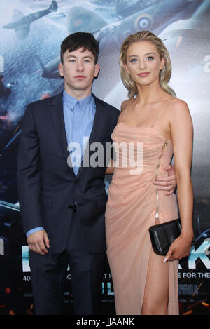 New York, USA. 18. Juli 2017. Barry Keoghan, Shona Guerin besuchen Warner Bros.Pictures präsentiert eine US-Premiere von Dünkirchen zu AMC Loews Lincoln Square 13 in New York 18. Juli 2017. Bildnachweis: MediaPunch Inc/Alamy Live-Nachrichten Stockfoto