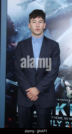 New York, USA. 18. Juli 2017. Barry Keoghan besuchen Warner Bros.Pictures präsentiert eine US-Premiere von Dünkirchen zu AMC Loews Lincoln Square 13 in New York 18. Juli 2017. Bildnachweis: MediaPunch Inc/Alamy Live-Nachrichten Stockfoto