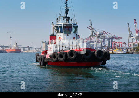 Crowley Maritime Traktorschlepper, Scout, Im Hafen von Long Beach, Kalifornien, USA. Stockfoto