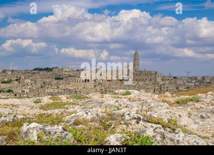 Matera (Basilicata) - das historische Zentrum der wundervollen Stein Stadt Süditaliens, eine touristische Attraktion für den berühmten "Sassi" Stockfoto