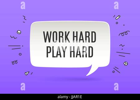 Work Hard Play Hard Motivation poster Stock Vektor