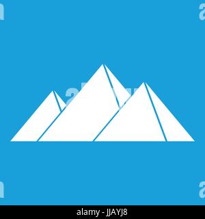 Pyramiden in Gizeh Symbol weiß Stock Vektor