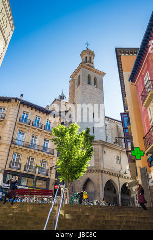 Kirche San Saturnino, Pamplona, Spanien, Europa. Stockfoto