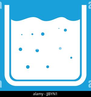 Becher gefüllt mit weißen flüssigen Symbol Stock Vektor