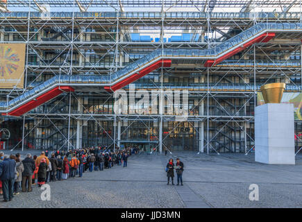 Centre Georges Pompidou, Paris Stockfoto