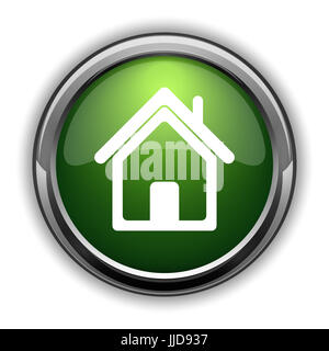 Home-Symbol. Schaltfläche "Startseite" auf weißem Hintergrund Stockfoto