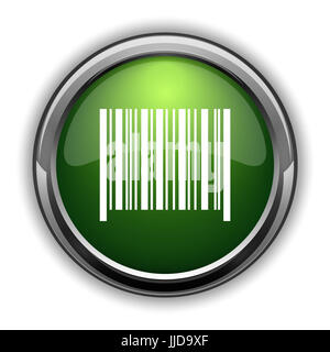 Barcode-Symbol. Barcode-Webseite-Taste auf weißem Hintergrund Stockfoto