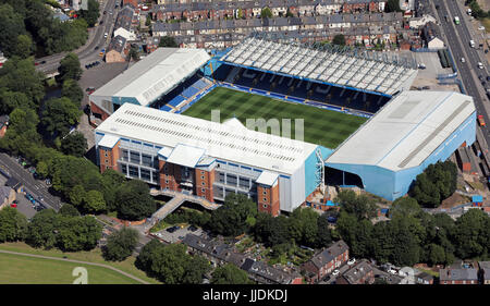 Luftaufnahme der Hillsborough-Stadion Fußball Boden, Heimat von Sheffield Wednesday, UK Stockfoto