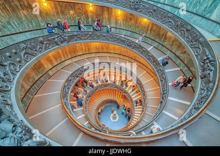 Spiralförmige Treppe, Vatikanische Museen, Rom Stockfoto