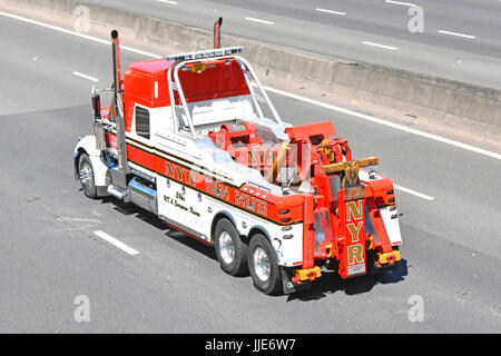 Abschleppwagen Wagen amerikanischen LoneStar betrieben von Neil Yates Schwerarbeit Erholung Pannenhilfe für UK & europäischen LKW und LKW Stockfoto