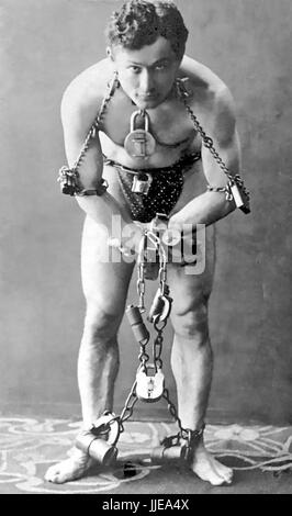 Ungarisch-amerikanische-Entfesselungskünstler HARRY HOUDINI (1874-1926) im Jahre 1899 Stockfoto