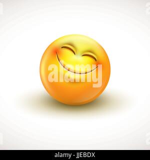 Niedlich Lächeln Emoji, Emoticon, Smiley - Vektor-illustration Stock Vektor