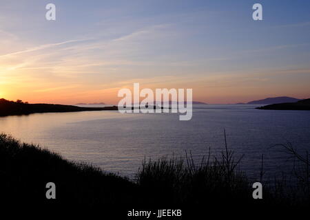 Einen wunderschönen Sonnenuntergang über Valentia Island, County Kerry, Irland Stockfoto