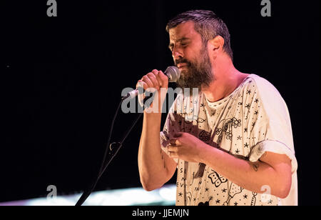 Cartagina, Spanien. 18. Juli 2017. Australische Sängerin, Scott Matthew während seines Auftritts beim La Mar de Músicas Festival. Bildnachweis: Abel F. Ros/Pacific Press/Alamy Live-Nachrichten Stockfoto