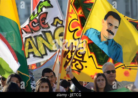 Kurdische Diaspora Protest schlachtet in Kobane, Lyon (Frankreich) Stockfoto