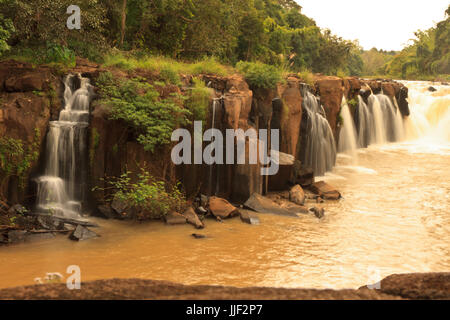 Tad Pha Suam Wasserfall, champasak Stockfoto