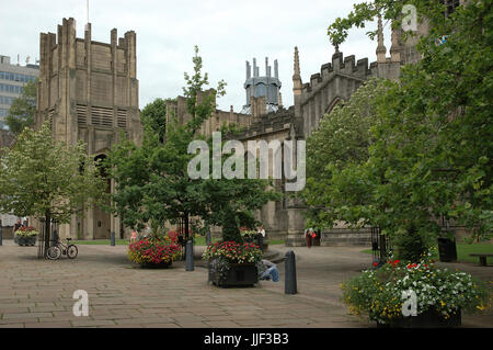 Anglikanische Kathedrale Kirche von St. Peter und St. Paul Kirche Straße Sheffield, South Yorkshire, England, UK. Vereinigtes Königreich, Europa, Stockfoto